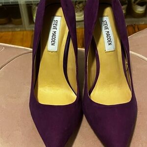 Steve Madden Deep Purple Suede Women's Heels